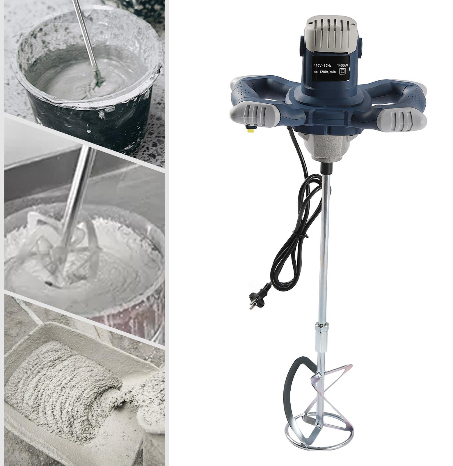 Selius Professionele Handmixer met 1400 W vermogen en 6 versnellingen voor mortel en beton