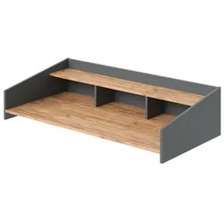 Vicco Aufsatzregal Viktor, Goldkraft Eiche/Anthrazit, 127.2 x 30 cm, Waschmaschinenschrank, Schwarz, Braun