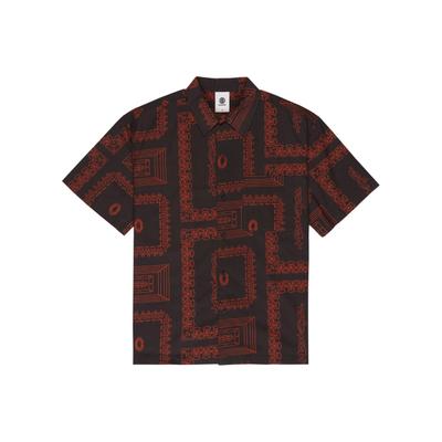 Kurzarmhemd ELEMENT "Regular Sb Printed", Herren, Gr. S, schwarz (outofframe), Obermaterial: 100% Baumwolle., Hemden