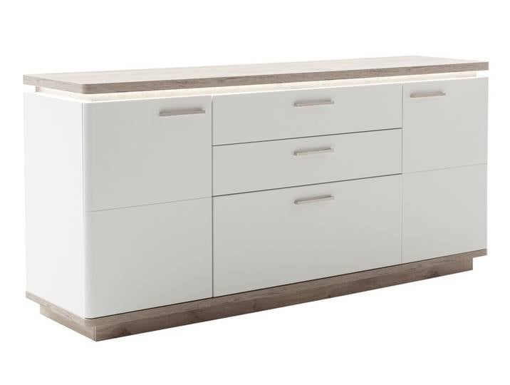 Sideboard Palermo, Weiß, Holznachbildung
