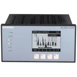 Siemens 7KG9711-0AA10-0BB0 SICAM Q200, multifunktionaler Netzqualitätsschreiber, PQI-A, Abmessungen (B x H x T): 192 mm x 96 mm x 134,6 mm