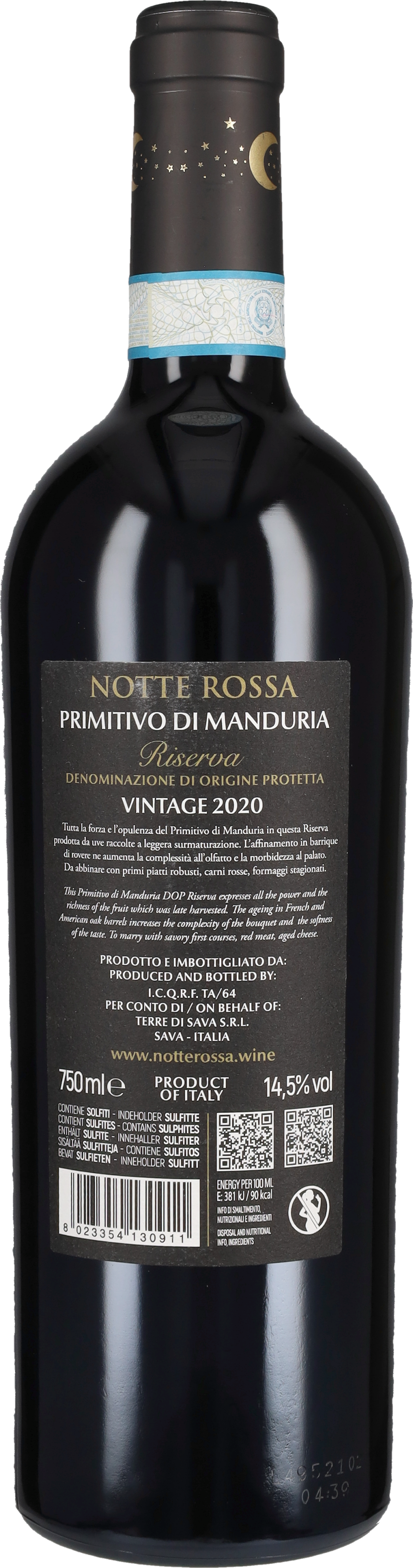 Primitivo di Manduria Riserva Notte Rossa 2020