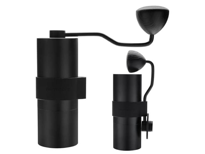 Normcore Manuelle Kaffeemühle V2, 49 mm Titan-Flachfräser, interne verstellbare Einstellung, doppelte Lagerpositionierung, hochpräzise Handkaffeemühle mit EVA-Gehäuse, Reinigungsset
