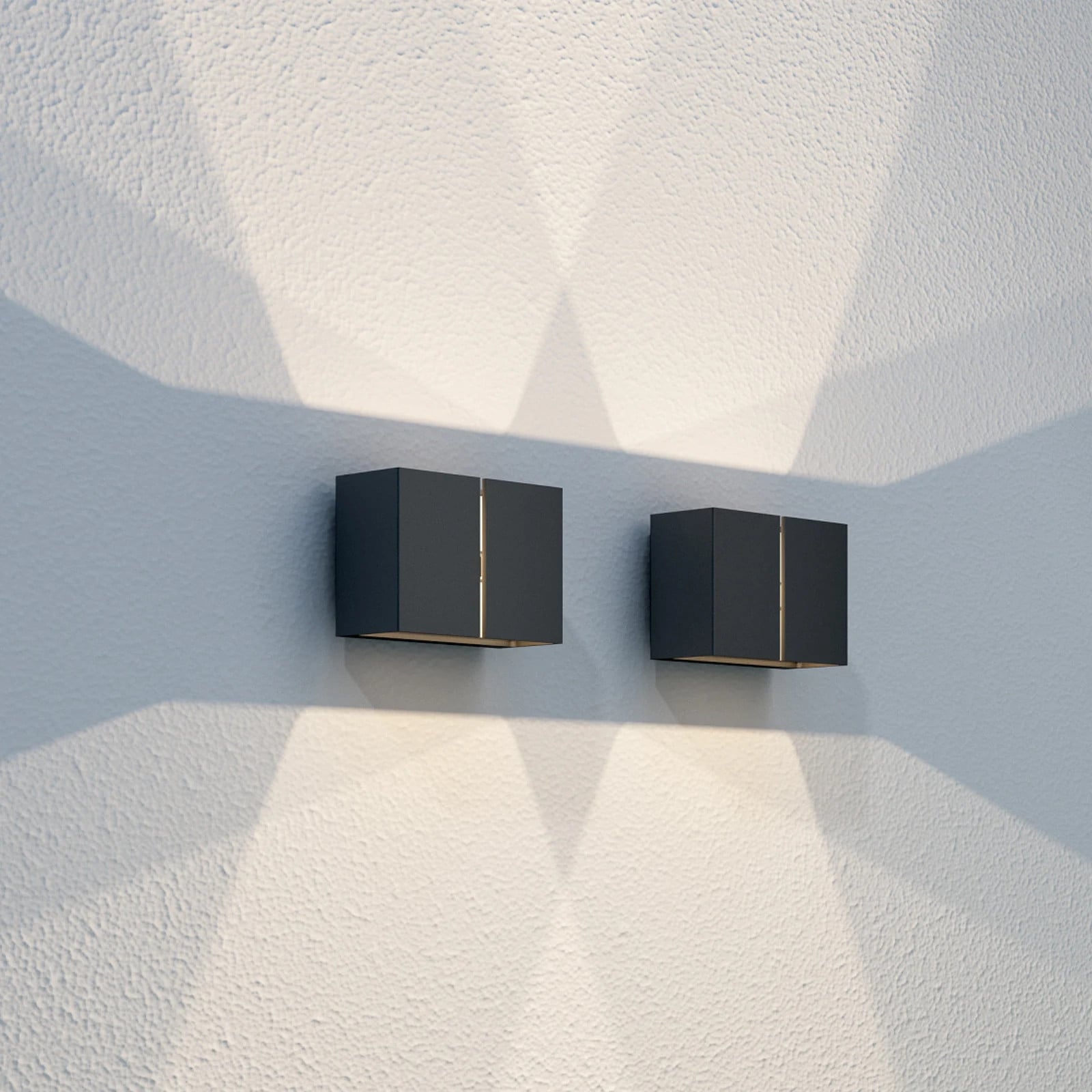 Loom Design Ask Buiten Wandlamp Black - Modern Metaal - Hoekig Design