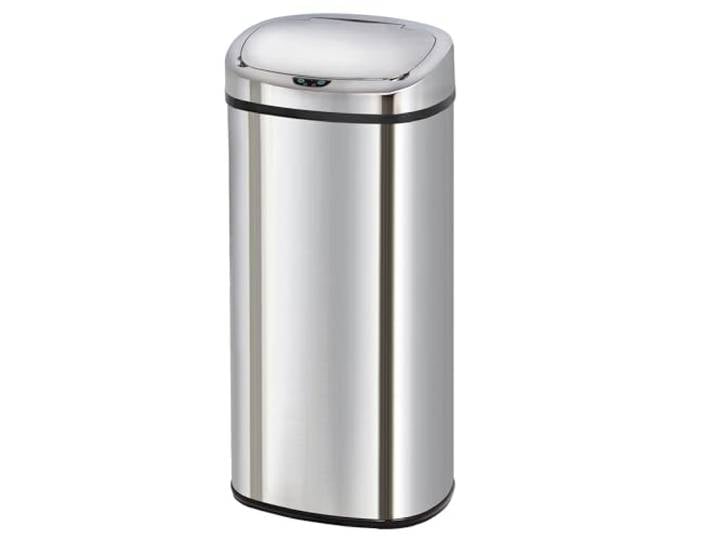 KITCHEN MOVE Poubelle de cuisine automatique 80L MAJESTIC grande capacité en acier INOX avec cerclage