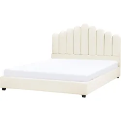 BETT mit Lattenrost 180/200 cm Cremeweiß Vincennes