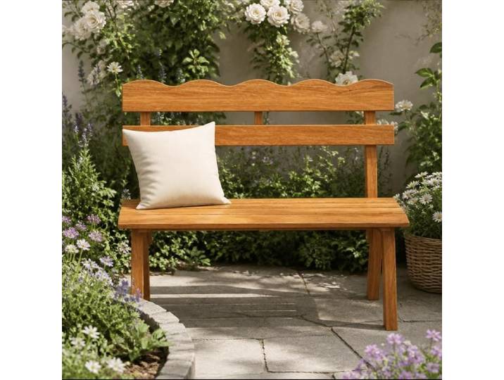 Banc extérieur 2 places - PAGE LIVING - Acacia massif - Dossier ergonomique - Capacité 363 kg (800 lbs) - Pieds réglables