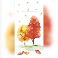 Airlaid Besteckservietten Herbstwald, 40 x 40 cm, 75 Stück - Mank