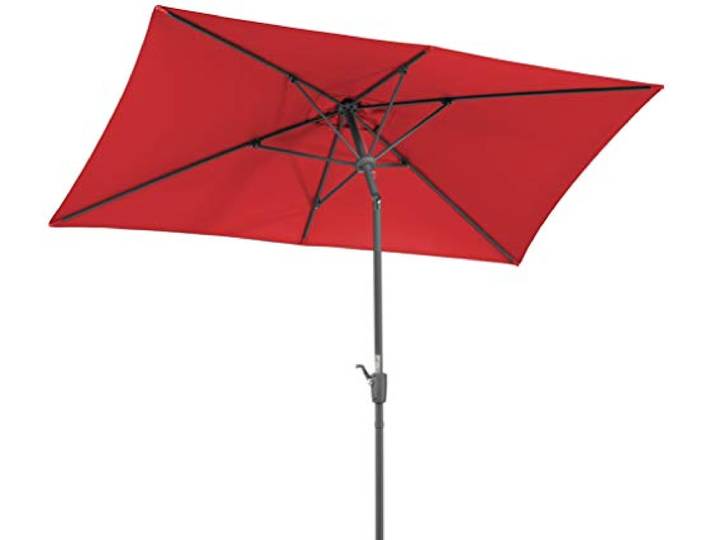 Schneider Sonnenschirm Tunis rechteckig, rot, 270 × 150 cm, Stahl