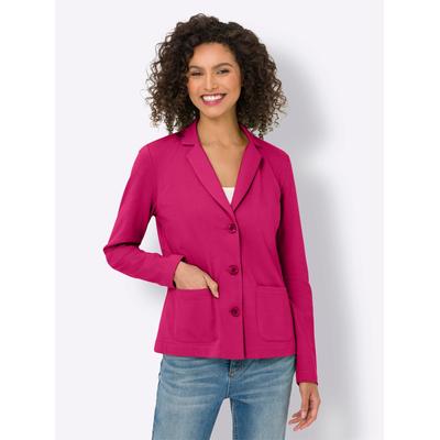 Jerseyblazer HEINE "Jersey-Blazer", Damen, Gr. 36, pink, 100% Baumwolle, Blazer
