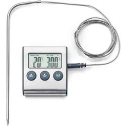 Ibili, Grillthermometer, Digitales Magnetthermometer mit Sonde 6 x 7 cm Praktisches Thermometer für die Küche