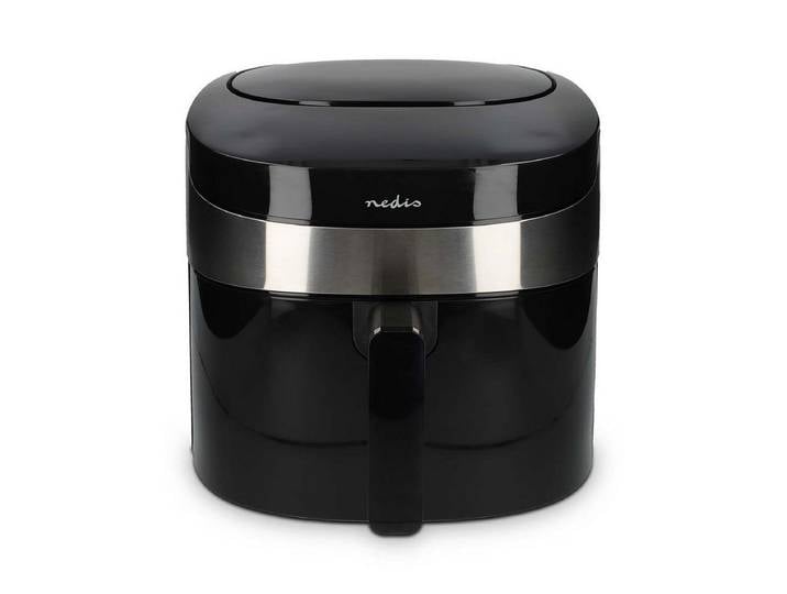 Nedis Heißluftfritteuse KAAF180BKW, 1800 W, Wi-Fi-Steuerung, Heißluftzirkulation, 8 Programme, Touch-Steuerung