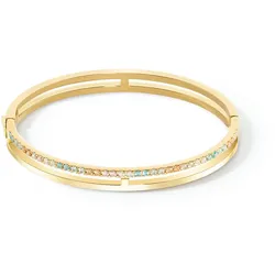 Coeur de Lion 0136/32-1590-17 Damen-Armreif Edelstahl Multi-Pastel-Gold