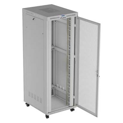 Lanberg Stehender 19" Rack-Schrank 47U 800x1200 grau mit perforierten Türen und LCD (Flat Pack) V2 (47 HE, 19 Zoll Rack) (FF01-8047-23SL)