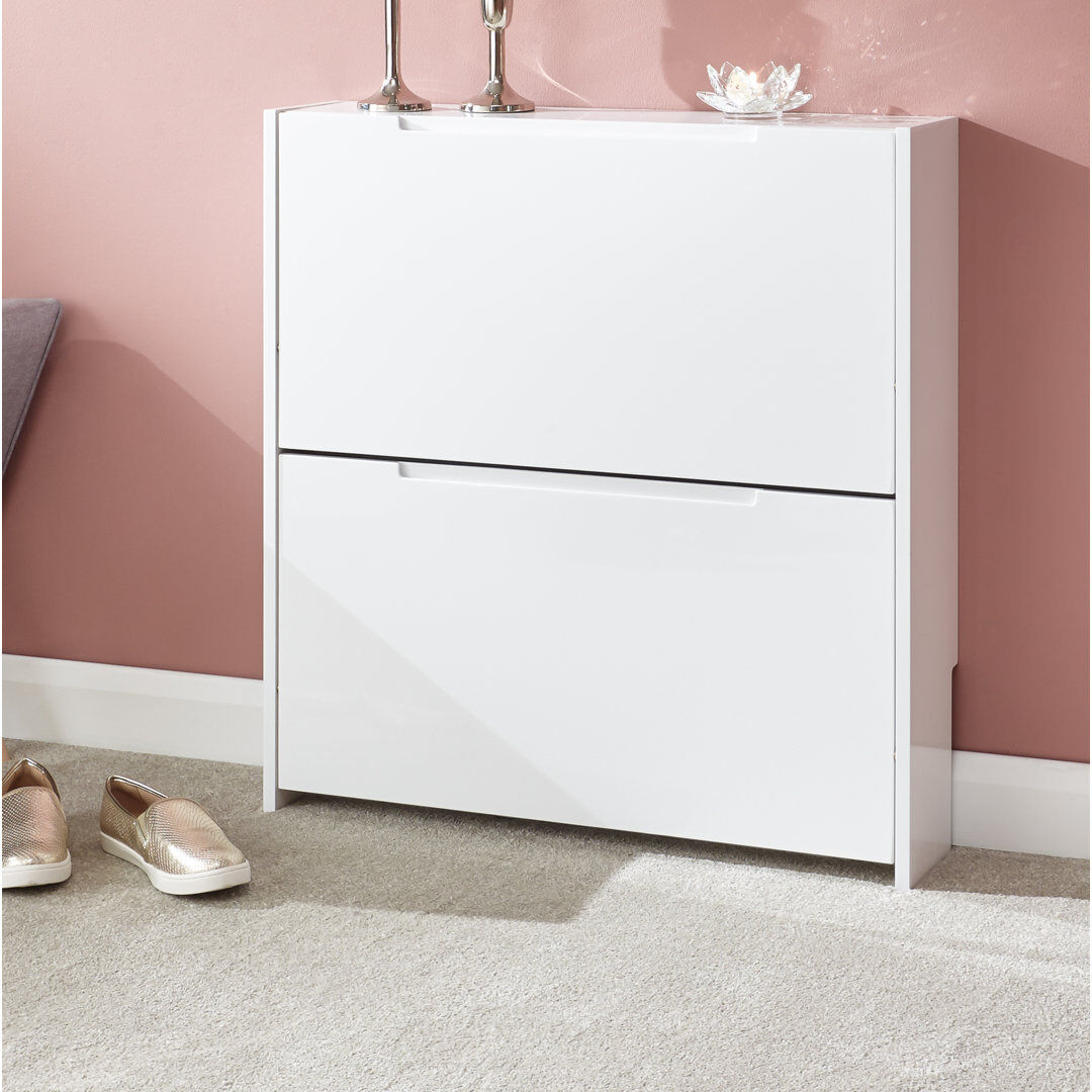 Etta Avenue 6 Pair Flip Down Shoe Storage White 6