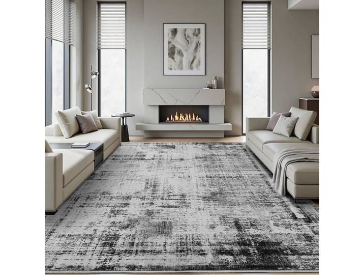 Grand tapis abstrait doux et fin lavable en machine antidérapant et fin pour chambre à coucher salon maison et bureau-160 x 230 cm