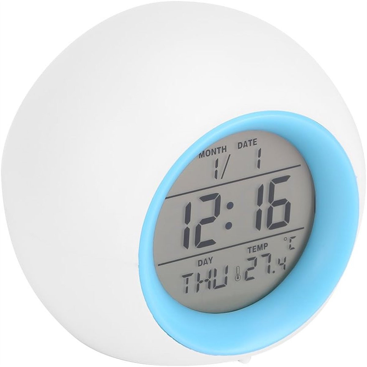Carmdering Digitale Wekker met LED-display - Wit
