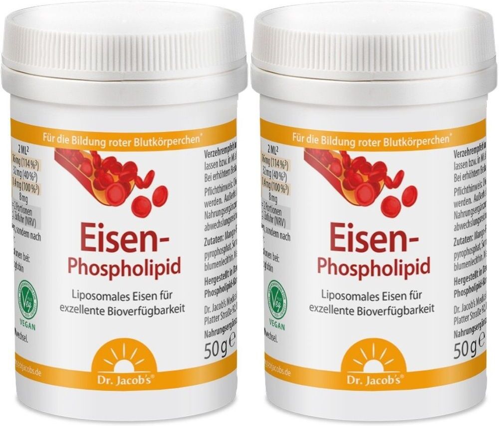 Dr. Jacob's Eisen-Phospholipid Dr.Jacob's Pulver 2x 2x64 g