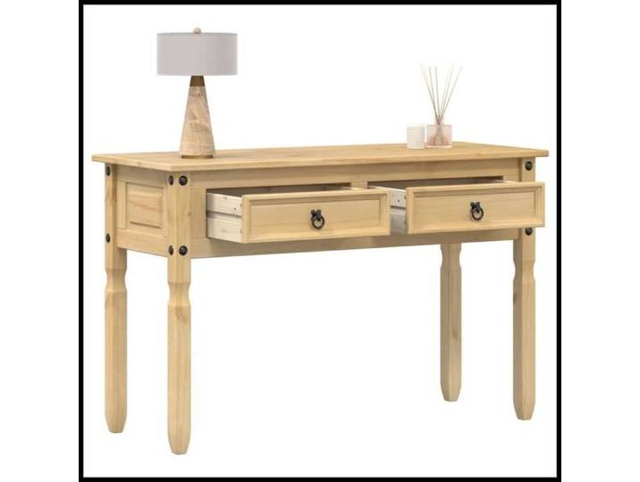 Table console - V BESTLIFE - Corona - Bois de pin massif - 2 tiroirs - 2 portes - 115x46x73 cm