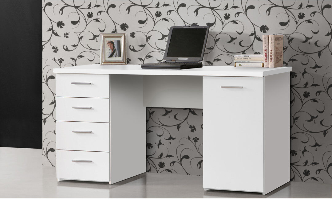 Zipcode Design Canonero Computer Desk White 76.3cm H X 145cm W X 60cm D