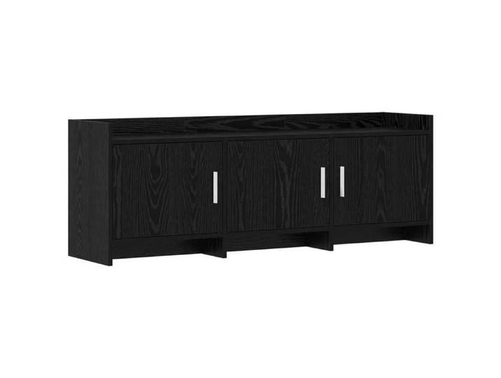 Meuble - Armoire TV - Noir - Meuble TV 130x33x47 cm Chêne noir Bois d'ingénierie_19859