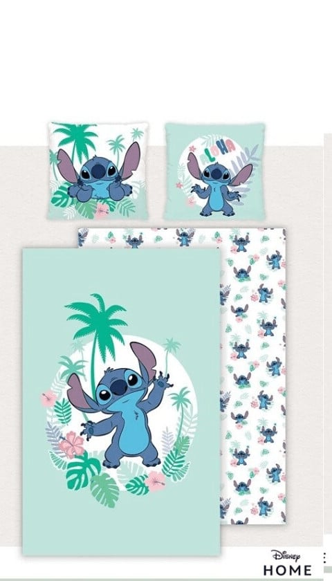 Stitch Dekbedovertrek Aloha Lilo en Stitch - Mintgroen - 140 x 200 cm