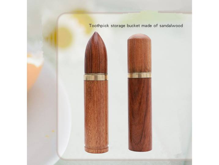 Porte-cure-dents en bois portable, conteneur, salon, mini boîte de rangement, poche, distributeur de cure-dents, E27, 100 pièces