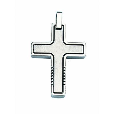 Kettenanhänger ADELIA´S "Edelstahl Kreuz Anhänger", silber, Schmuckanhänger, Herren, Edelstahl, Kettenanhänger, Edelstahlschmuck für Herren