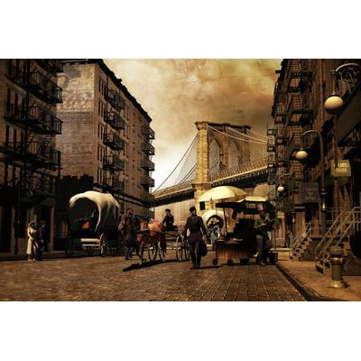 Fototapete PAPERMOON "Altes New York", bunt, B:2,5m L:1,86m, Vlies, Tapeten
