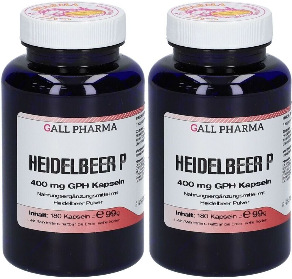 GALL PHARMA Heidelbeer P 400 mg Kapseln 2x 2x180 St
