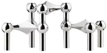 Uplifted Finds Nordic Metal Molecular Structure Candle Holder Modern Silver Candelabra Table Centerpiece 3 Pcs Silver