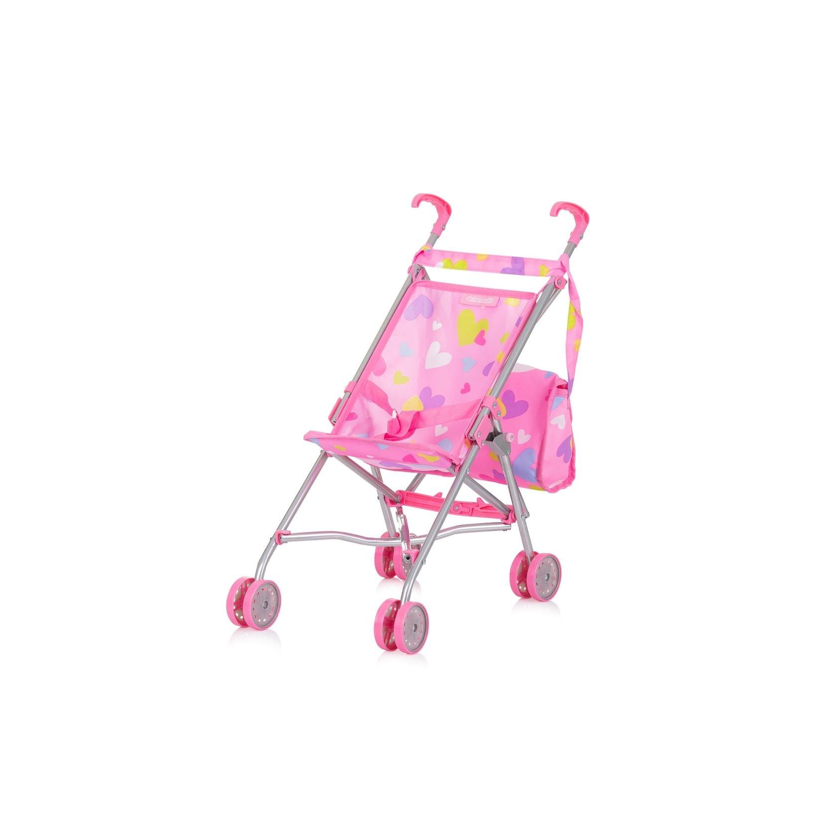 Chipolino Puppen-Zubehör-Set 3in1 Trixy Buggy Hochstuhl Tasche Laufstall faltbar rosa