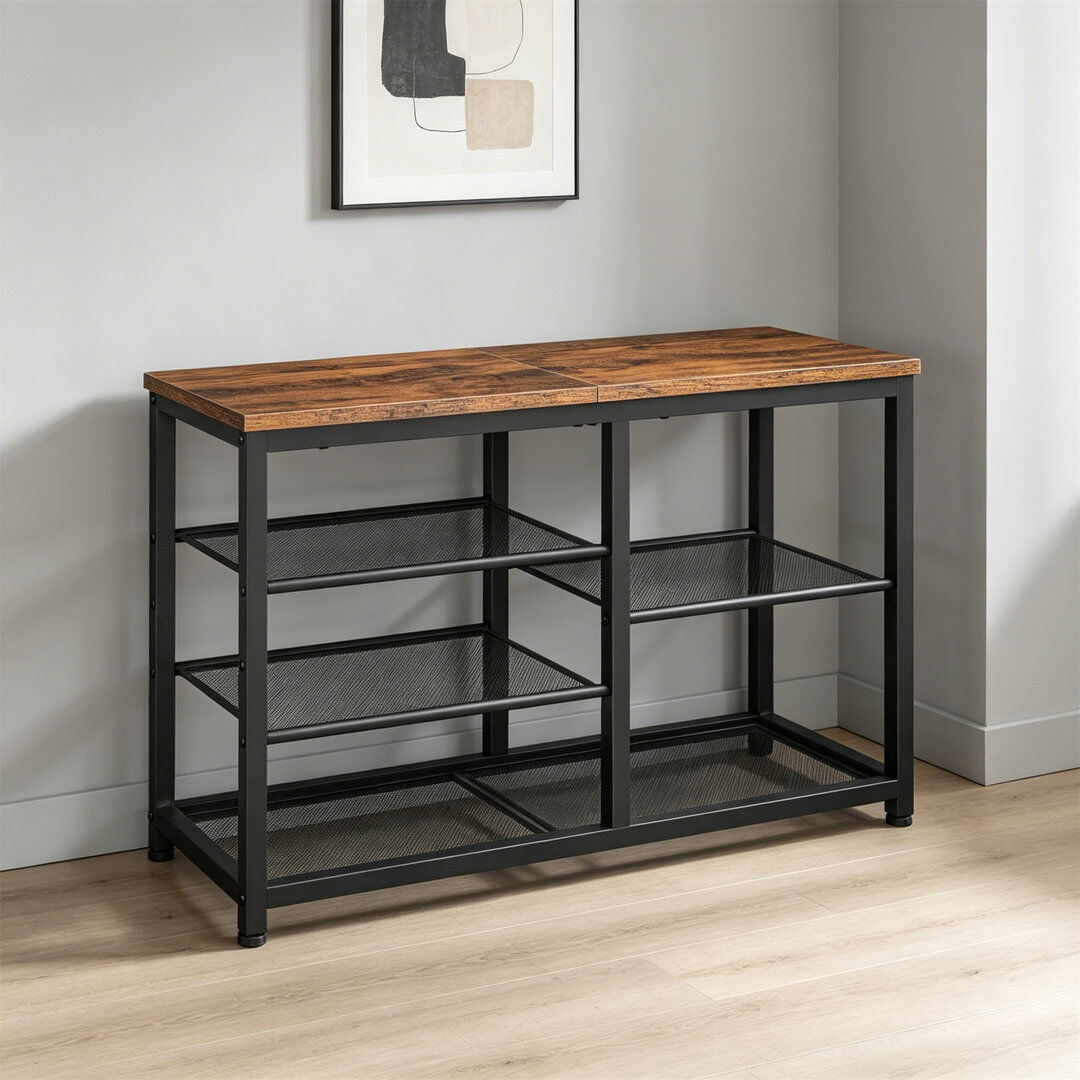 Rio 5-Tier Shoe Rack Bench Brown,Black 10