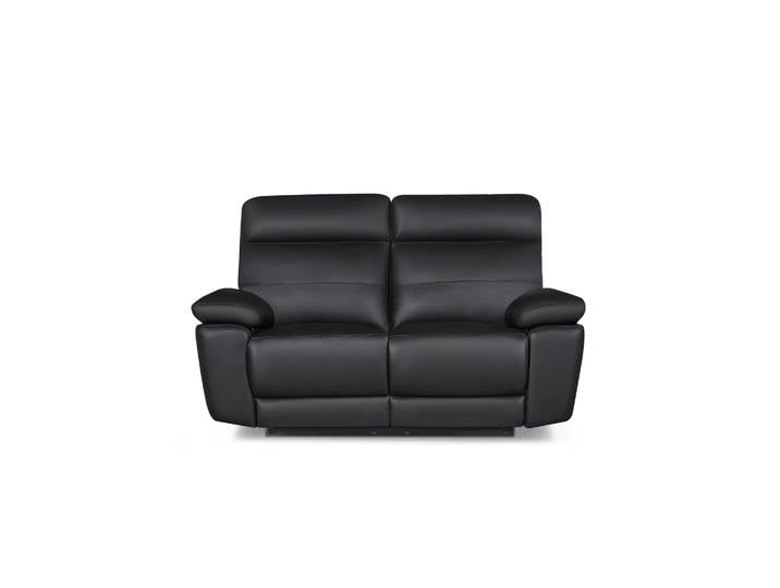 2-Sitzer Ledersofa Sao Paulo - Echtleder Schwarz, 167 cm