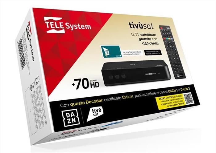 TELESYSTEM Decoder Satellitare Ts9019 Tivu'sat-black