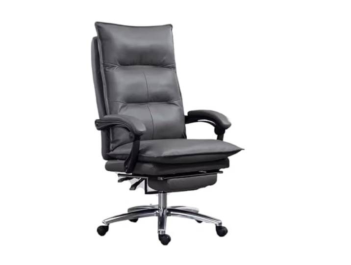 Ygt9mS6vz Stuhl mit hoher Rückenlehne Drehbarer, rollender Chefbürostuhl mit hoher Rückenlehne(Grigio)