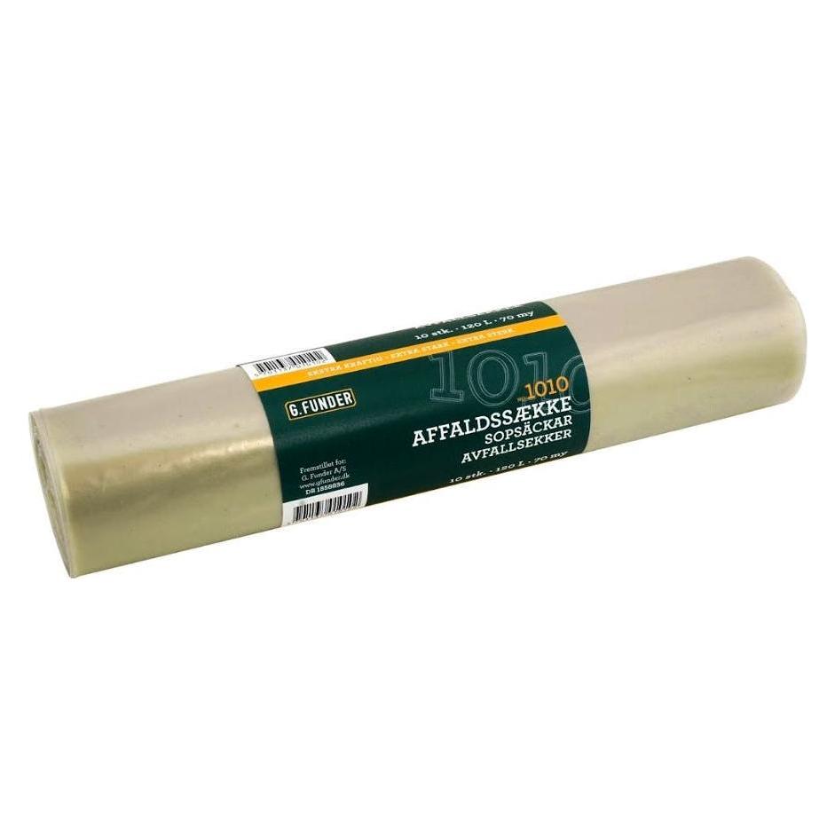 G.Funder Affaldsskke klar, 120 liter, 10 poser pr. rulle - ekstra kraftig kvalitet (10x, 120 l) (5701137010102)