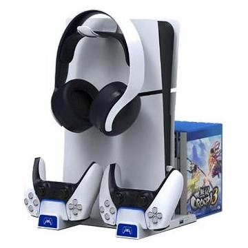 iPega P5S009 Multifunctional Charging Stand for PS5 Slim White (PS5) (PG-P5S009)