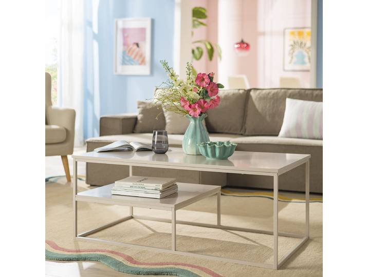 Couchtisch Sinter 110 x 45 x 60cm Beige/Kaschmir