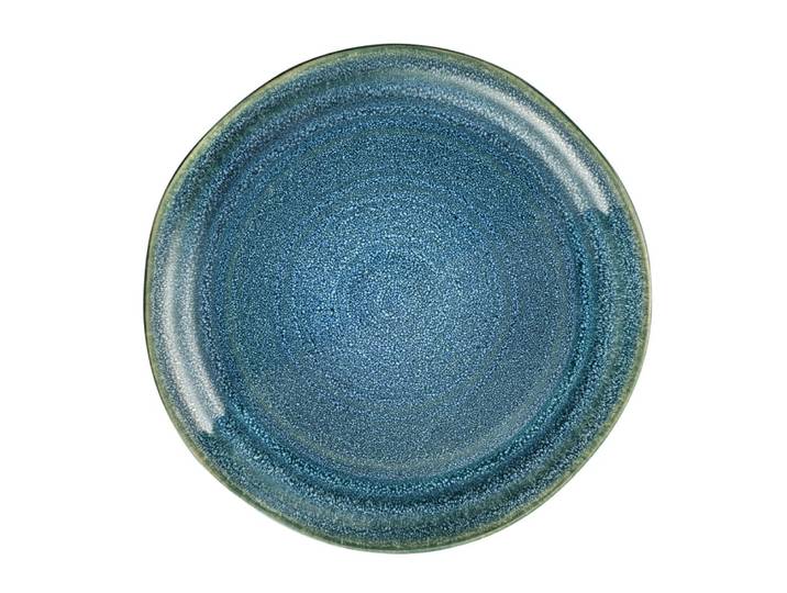 Assiette plate en grès bleu