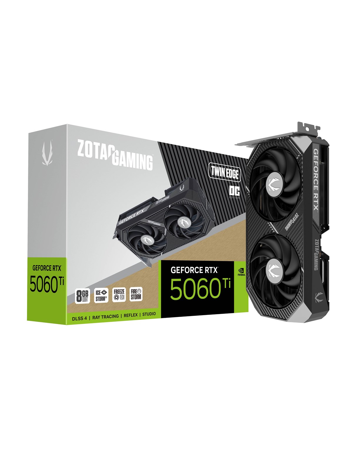 ZOTAC GeForce RTX 5060 Ti Twin Edge OC - 8GB GDDR7 RAM - Grafikkarte