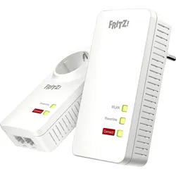 FRITZ! FRITZ!Powerline 1260 WLAN Set Gigabit-Adapter 1200 Mbit/s Kabellos und Kabelgebunden