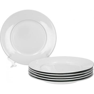 Van Well | URBAN Eßteller flach 27 cm grau 6er Set - Steinzeug modernes Geschirr, funktional & stylish