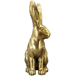 Dekofigur Hase Aurum gold H 49,5cm links
