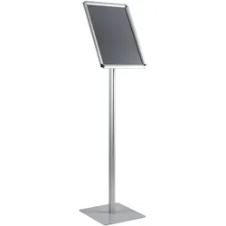 Infoständer A3 CLASSIC mit Klapprahmen Rondo | silber, Aluminium, Stahl