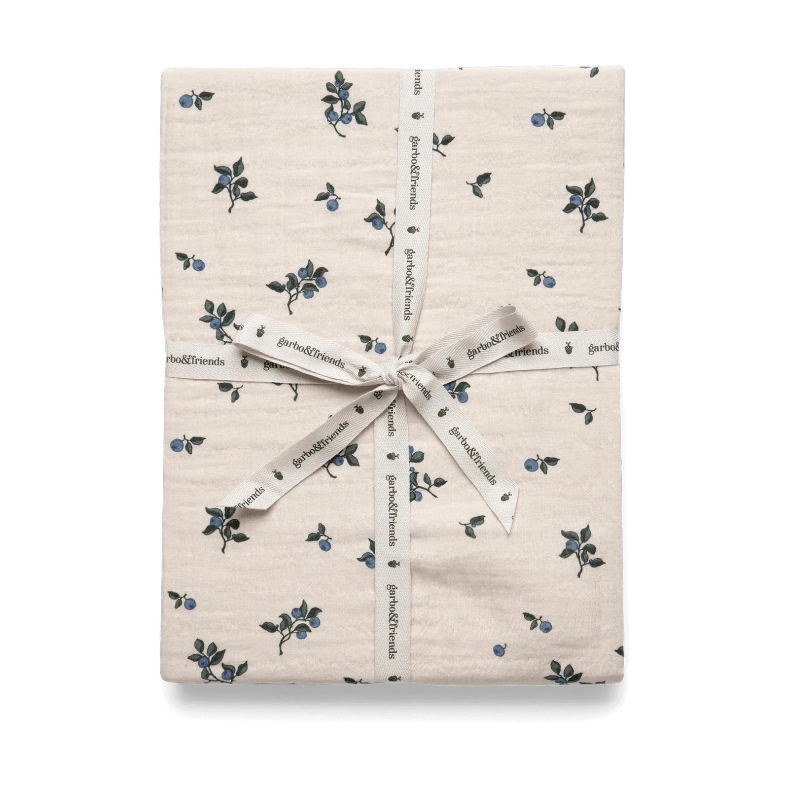 Garbo&Friends Blueberry Muslin hoeslaken voor baby's, B/D/H: 120 x 60 x 20 cm
