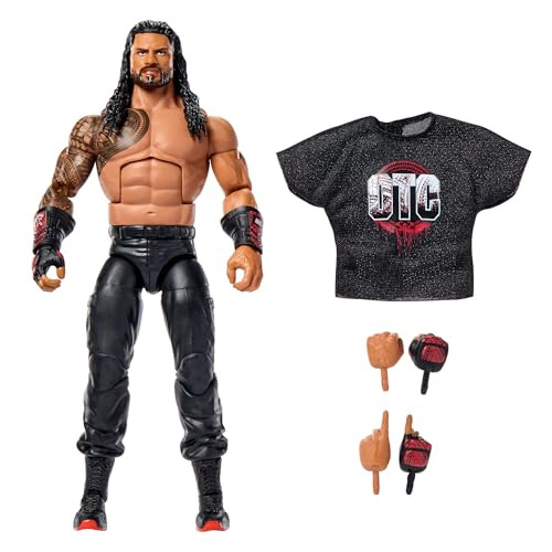 Mattel WWE Elite Roman Reigns actiefiguur met accessoires, serie 123
