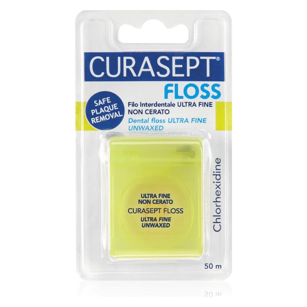 Curasept Ungewachste ultrafeine Zahnseide mit CHX 50m (50 m) (51131988)