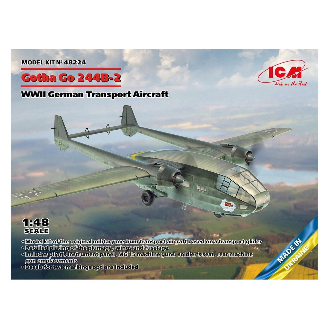 ICM Gotha Go 244B-2, WWII German Transport Aircraft (48224)