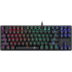 T-Dagger Bora Wired Keyboard Blue Switch Black EN (Eng. Int., Kabelgebunden), Tastatur, Schwarz